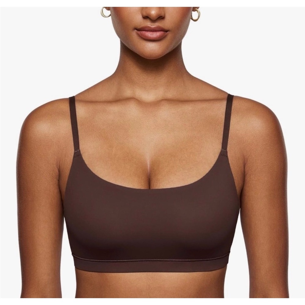 INLYRIC Women's Inbarely Bralette Brown Size M Comfort‎ Lounge Lightweight